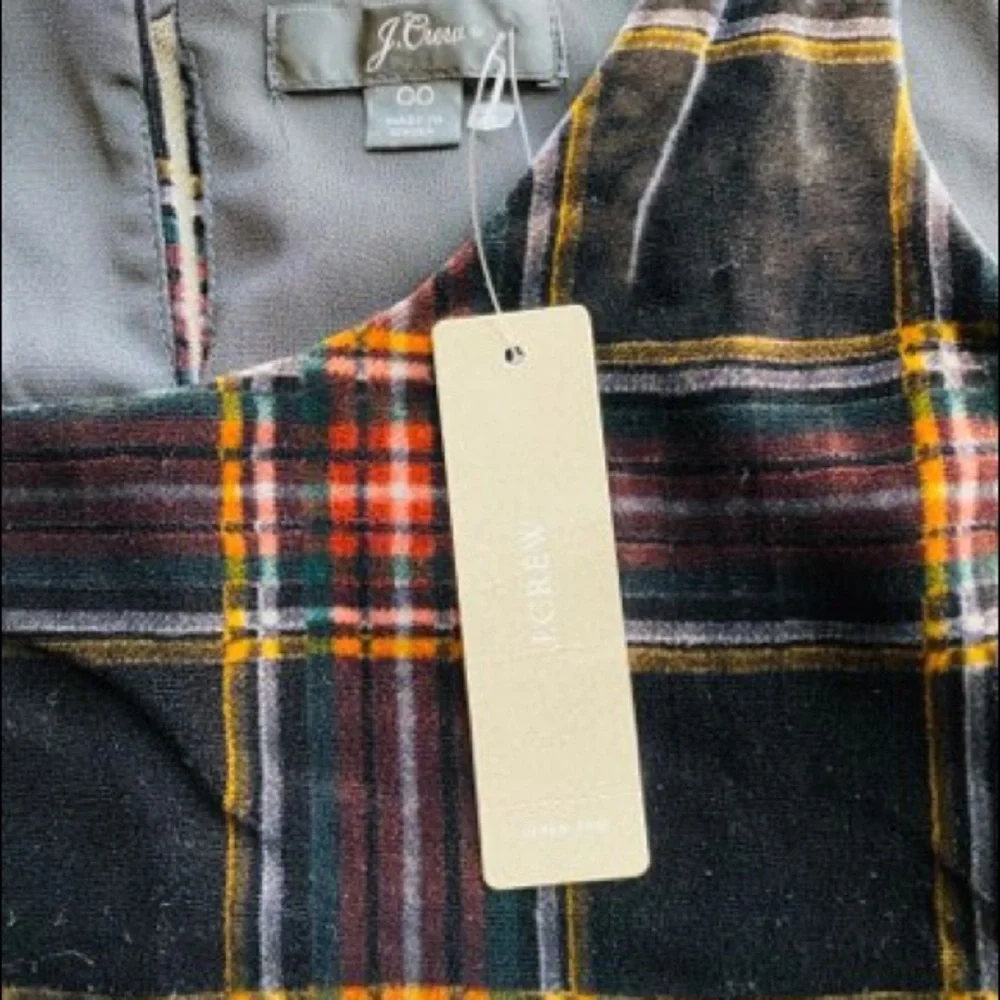 J. Crew Velvet Stewart Tartan Plaid Tank Top